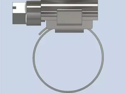 Metal clamp 10x16mm 3D model