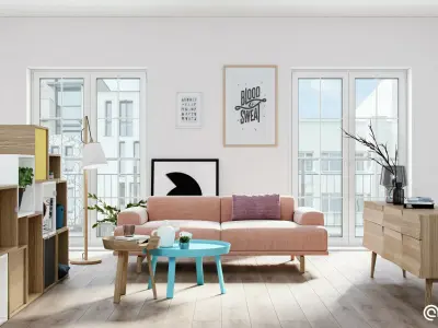 Day Interior scene 2 3D model