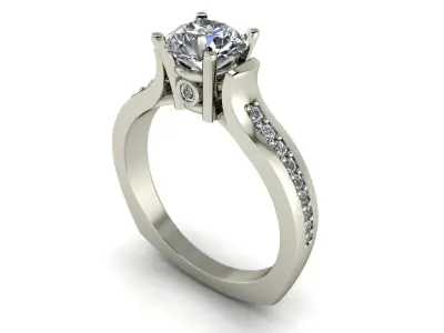 Women ring 3dm stl render detail 3D print model 7