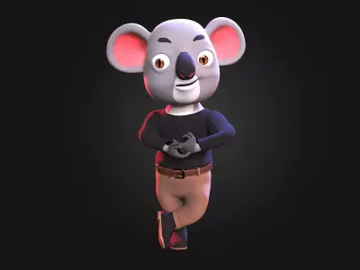 Koala - Rigged using Blenrig in Blender 3D model