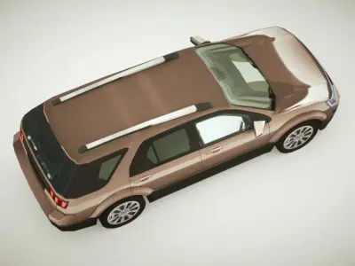 Generic Wagon v1 Low-poly 3D model