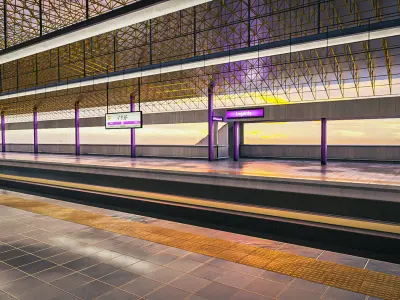 LRT 2 Train Station Low-poly 3D model