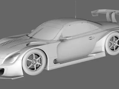 Lexus SC430 GT500 Low-poly 3D model