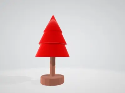 Christmas Tree Figurine Low poly Low-poly 3D model shop