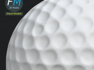 Golf ball and Tee set 3D model