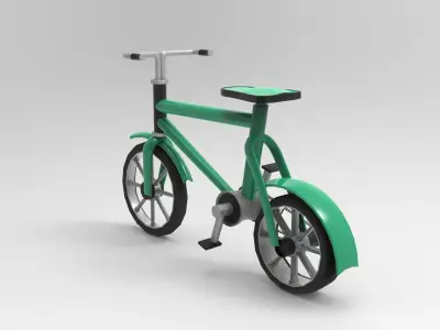 Bike 3D Model bicycle Low-poly 3D model