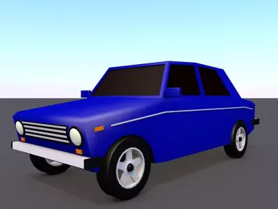 Cartoon low poly car Low-poly 3D model purchase