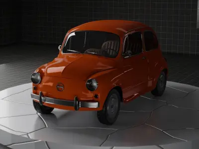 Zastava 750 Fiat 600 3D model