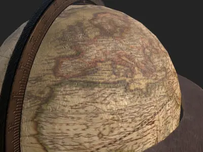 Standing Globe Low-poly 3D model