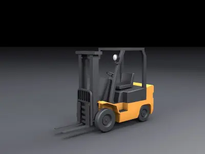 Loader forklift truck 3D print model