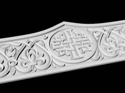 Central decor ornament for furniture 3D model 759