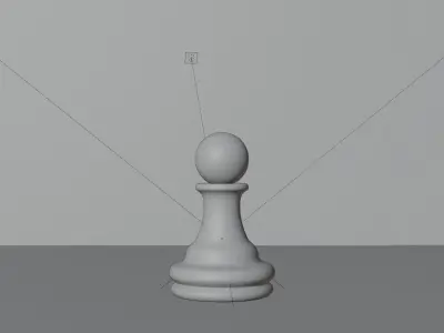 Pawn White - made in Blender Low-poly 3D model