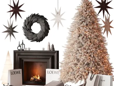 461 happy new year 06 christmas tree gift bags op2 3D model