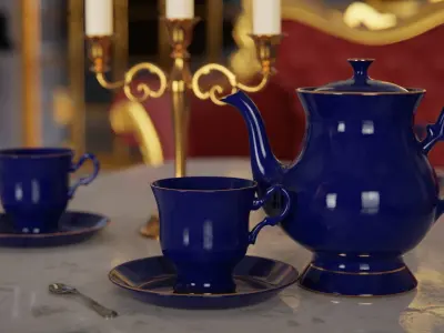 Classic Living Room 3d Scene 3D model