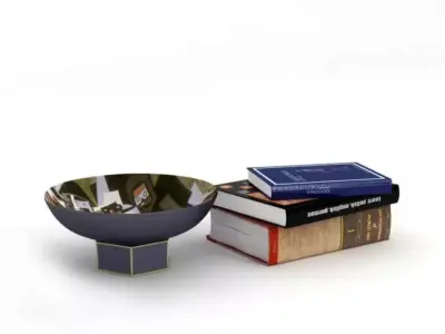Bowl And Books 3D model