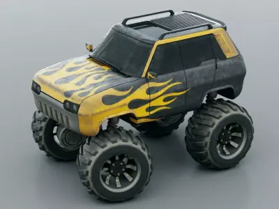 JEEP R-1 Rigged 3D model