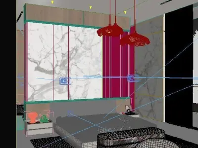 luxury modern bedroom 3D model