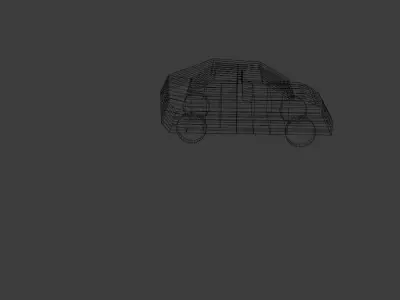 Simple 3D Car Icon Free low-poly 3D model