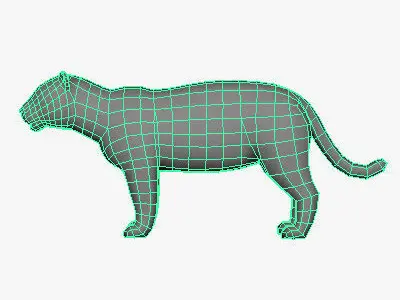 Low Poly Jaguar panther Low-poly 3D model