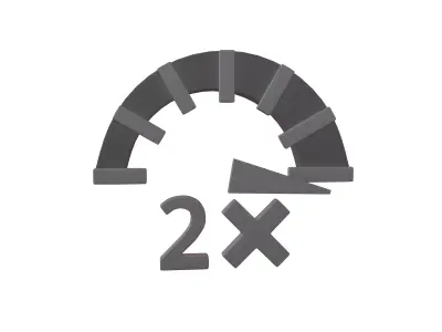 Speed 2 Symbol v1 002 Low-poly 3D model