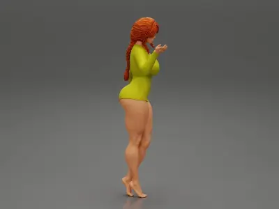 Sexy Woman in Sleepwear 3D print model