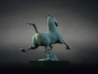 Flying horse treading swallow horse animal figurine statuette 3D model