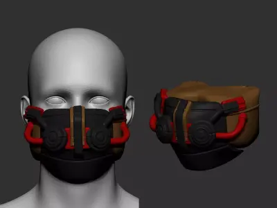 helmet high poly sculpt 3d printable ver 7 3D model 3D model 7