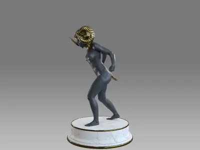 Zodiac Sign Female Aries Low-poly 3D model