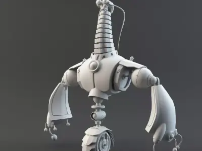 Robot with arms and legs 3D model