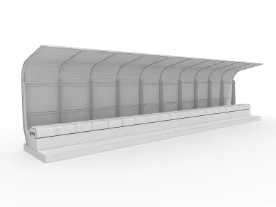 Soccer Bench 17 3D model