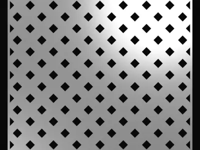 Perforated panel with square hole and 16 percent opening 25O06 3D model