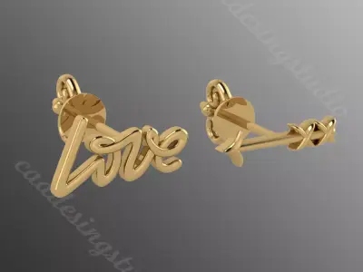 Earrings bi 6 3D print model