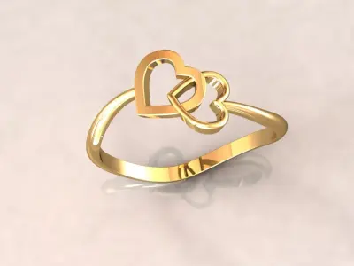 Heart ring 9 3D print model