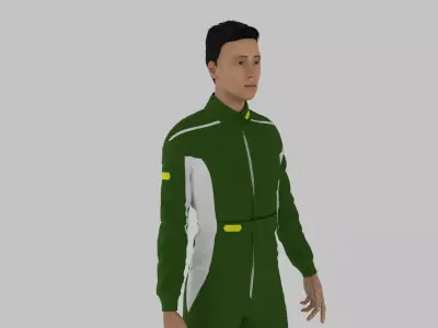 Race Driver Low-poly 3D model order