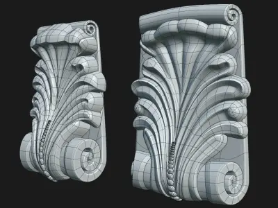 Corbel 1-2 Low-poly 3D model