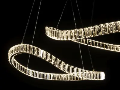 Dimmable Crystal Chandelier Low-poly 3D model