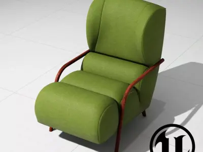 Papa Chair UE4 Low-poly 3D model