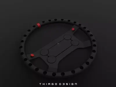 02 Volante 4 Bolas Low-poly 3D model