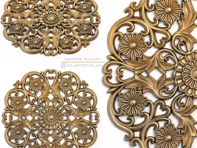 Round rosette 11 3D model