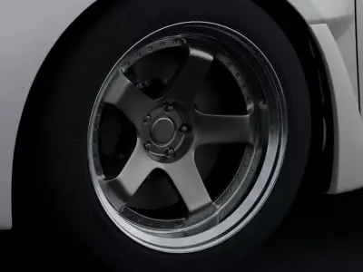 SSR Professor SP1 Aftermarket Wheel Low-poly 3D model