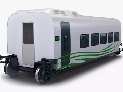 High Speed Railway Passenger Car v 2 3D model