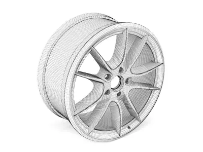 Steel rim 09 3D model