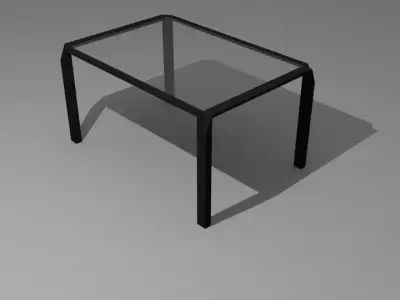 Glass Coffee Table Free low-poly 3D model