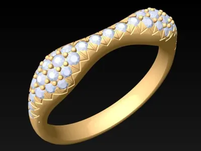 Diamond Ring - Womens Rings - N229328 3D print model