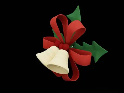 Christmas Bell Low-poly 3D model get
