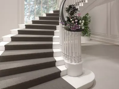 spiral stairway Low-poly 3D model