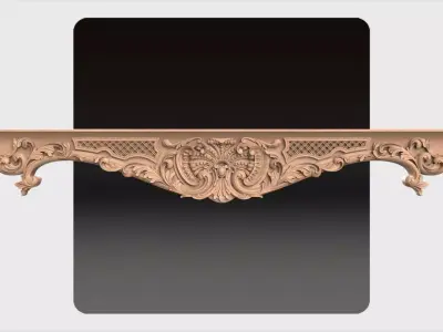 Carved decor ornament for cnc 23 3D model