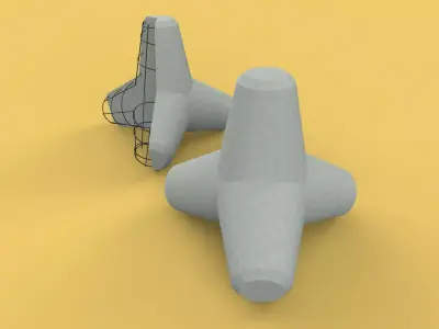 TETRAPOD BREAK WATER SEAWALL ARMOURING AKMON 3D model