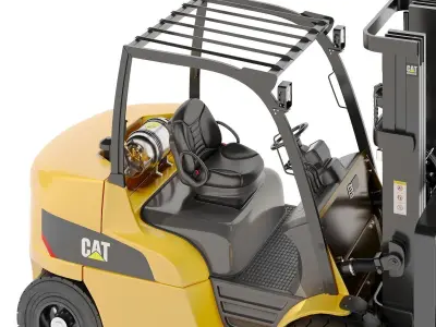 High-Quality CAT Forklift with Transport Equipment  3D model