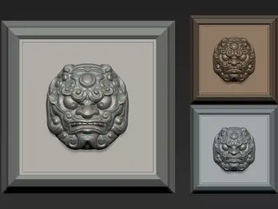 Guardian Lions 3D print model